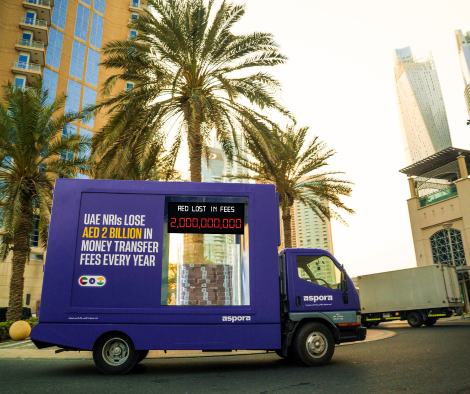 Aspora Takes Over Dubai with ‘Cashpora’ Trucks to Expose Hidden&nbsp;Fees